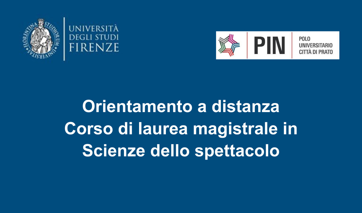 1° luglio - Orientamento Corso di Laurea Magistrale in Scienze dello Spettacolo