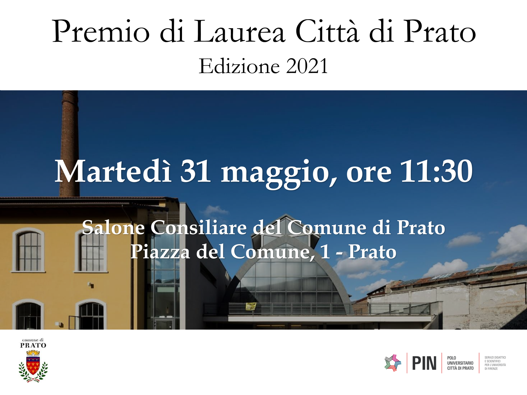 Cerimonia Premio di Laurea Città di Prato