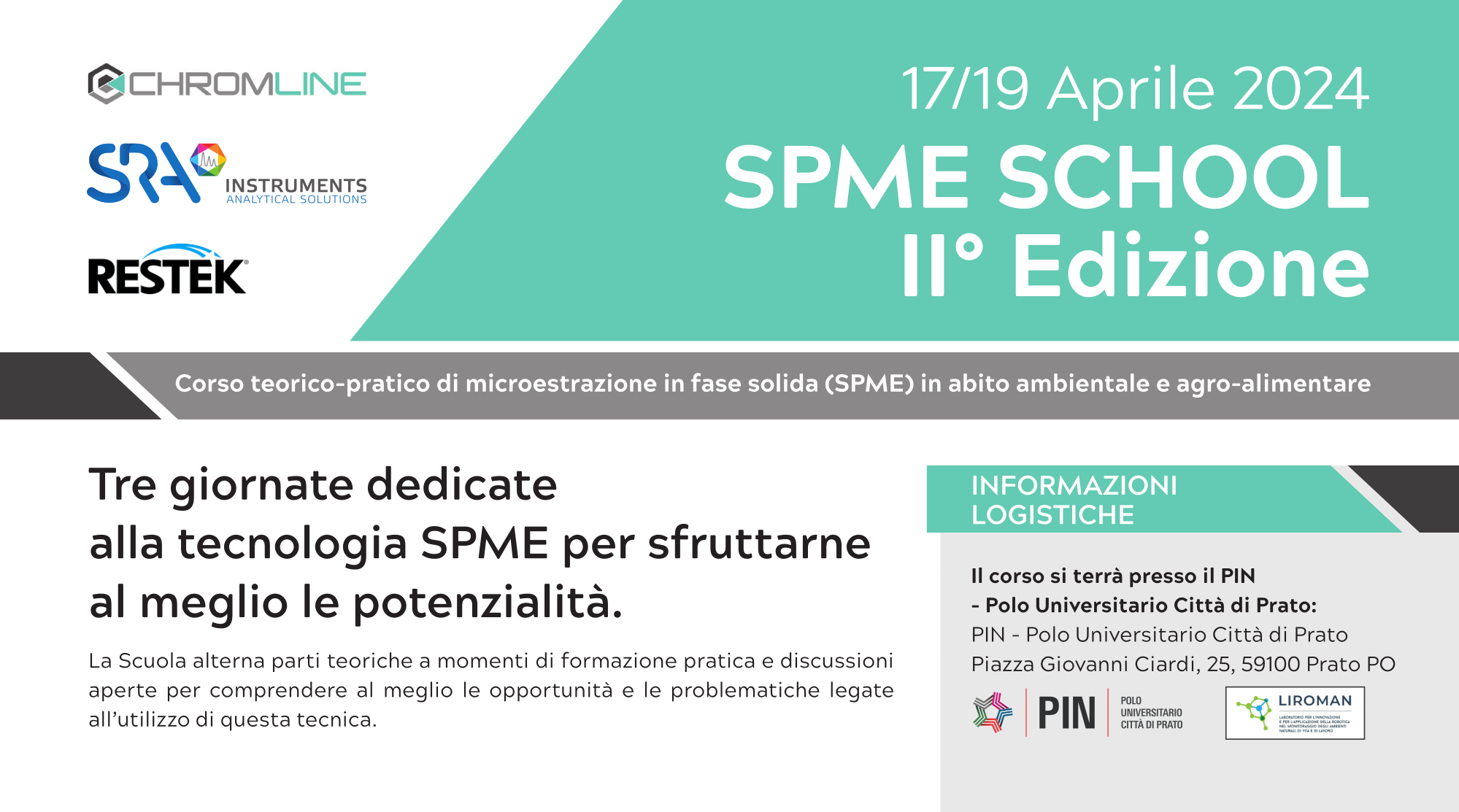 Locandina Corso teorico-pratico di microestrazione in fase solida (SPME)