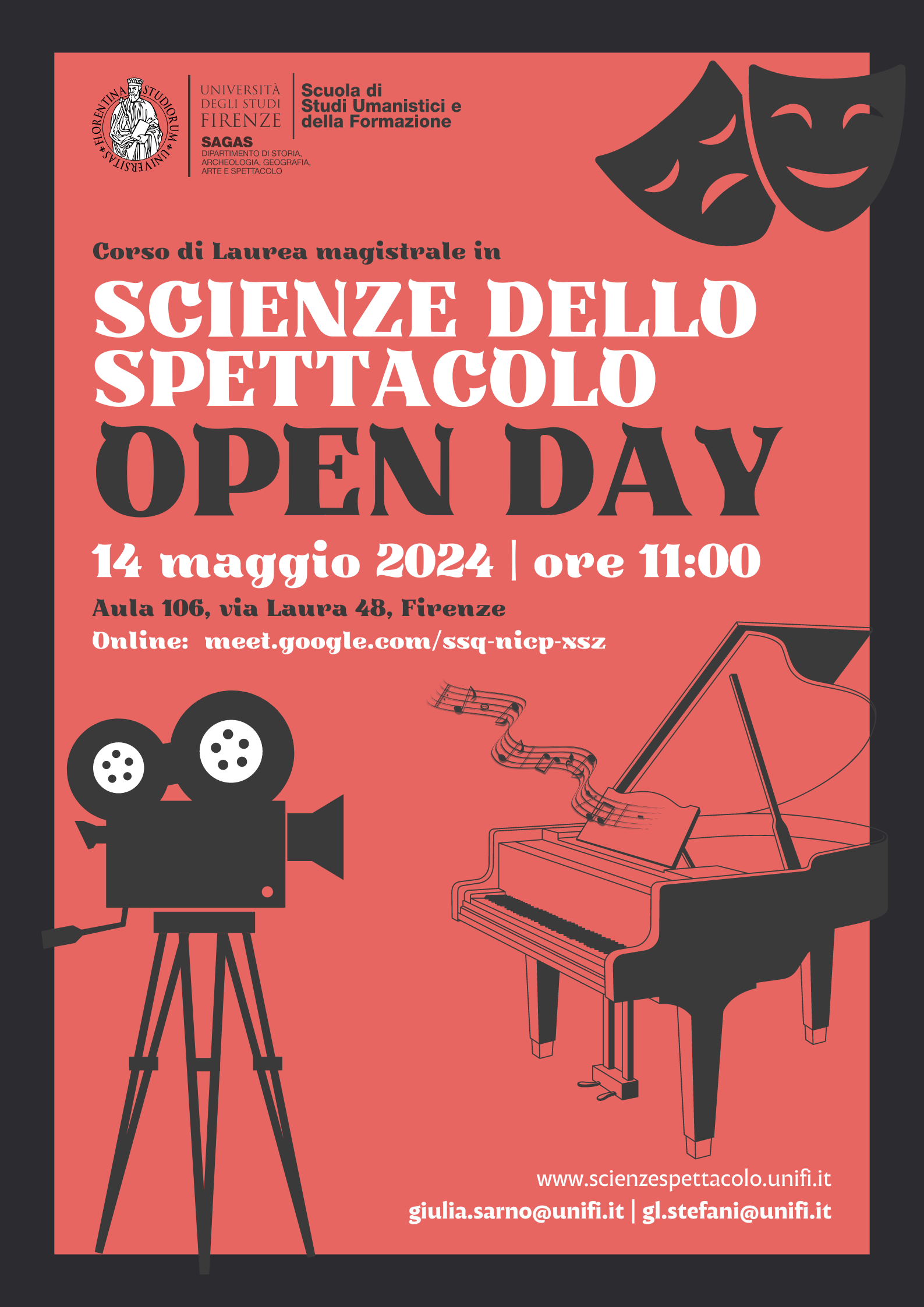 Locandina Open day Scienze dello Scpettaco