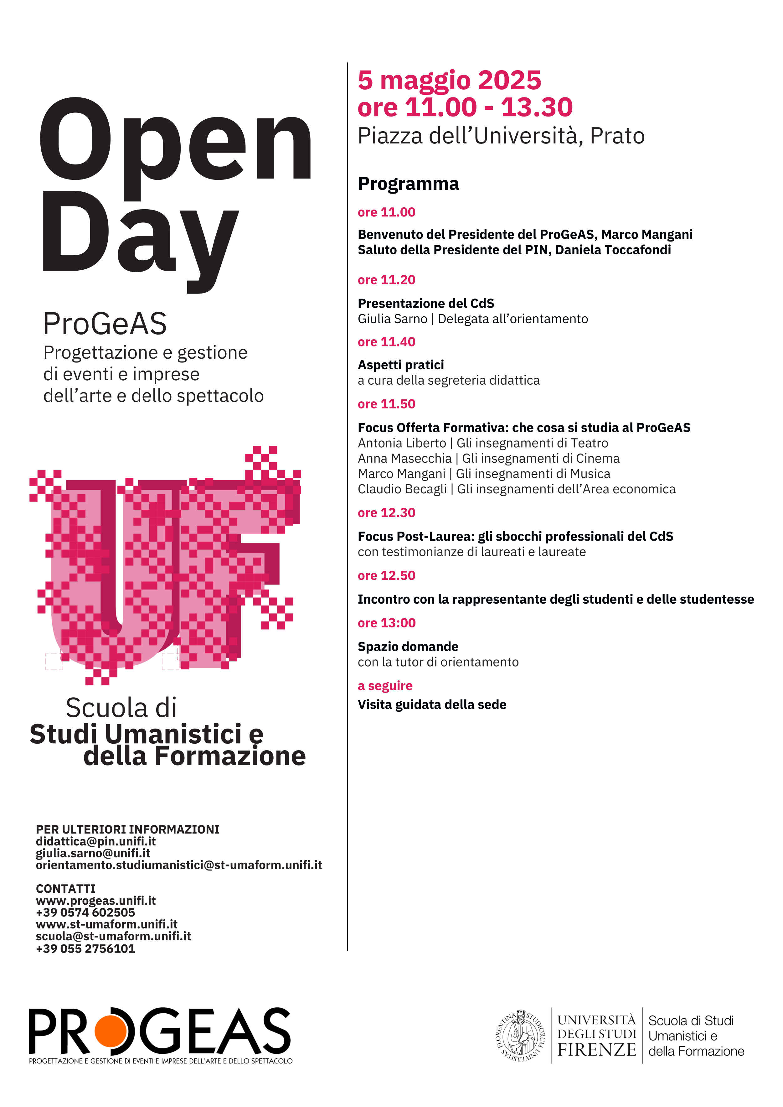 Tutta LocandinaOpen Day Scuola ProGeAS 2025