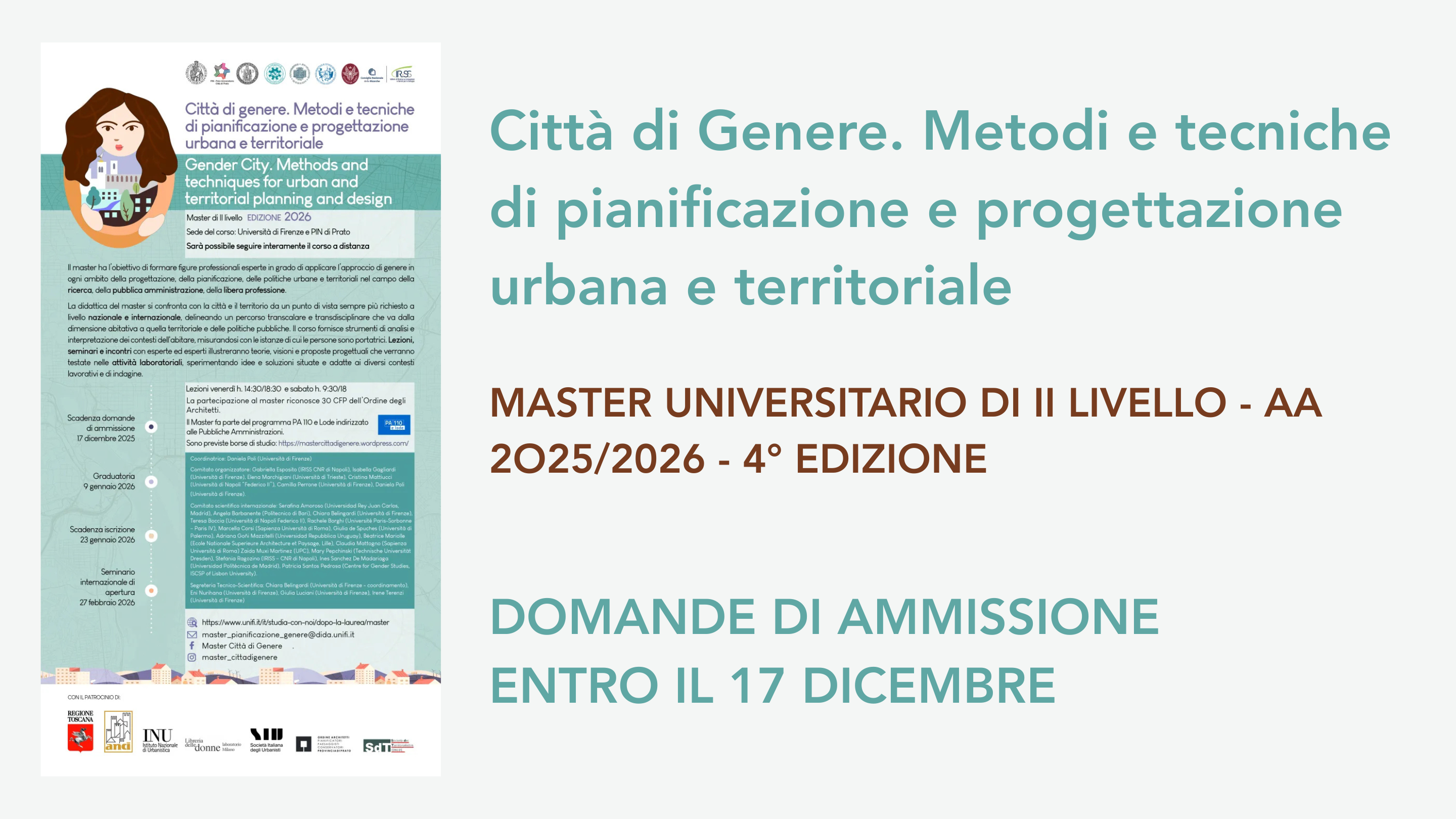master citta di genere