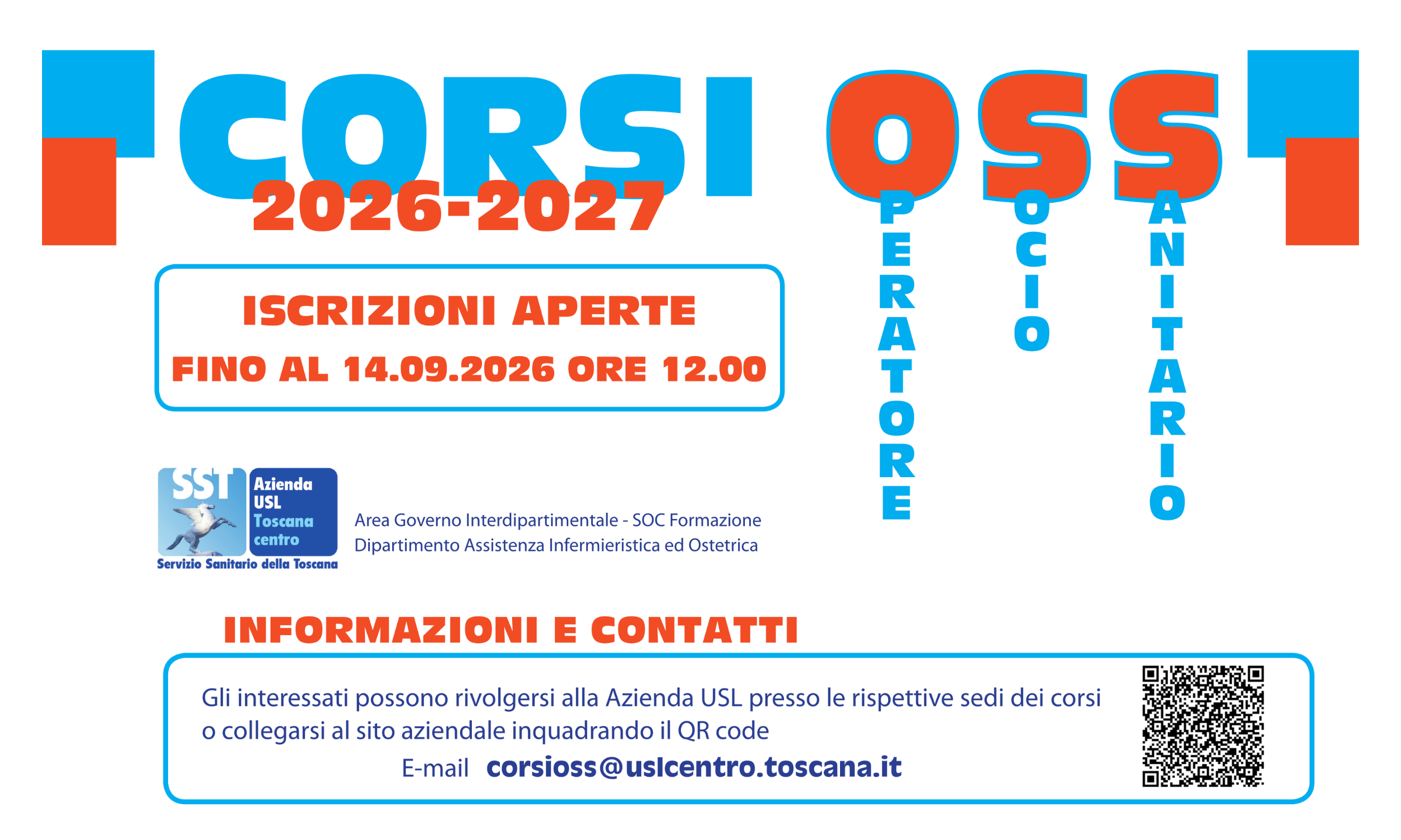 Operatore Socio Sanitario (OSS): aperte le iscrizioni ai corsi di formazione