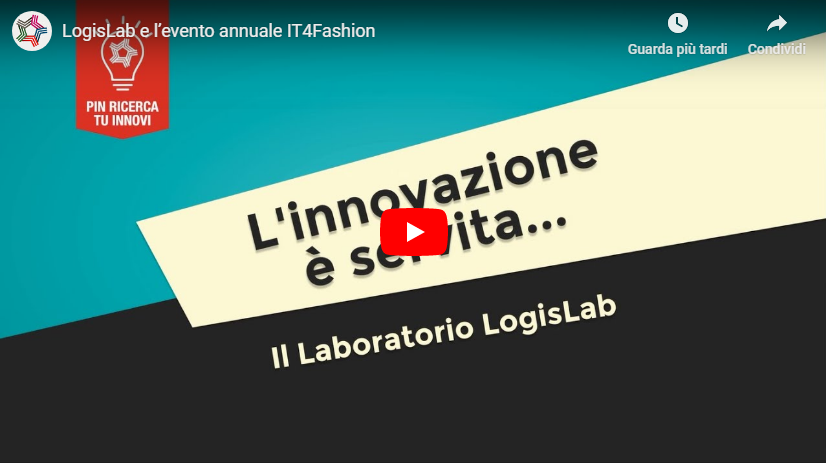 PIN RICERCA, TU INNOVI: L'innovazione è servita - Laboratorio Logislab